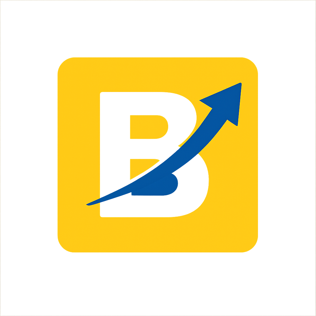 favicon with bold 'b' and arrow