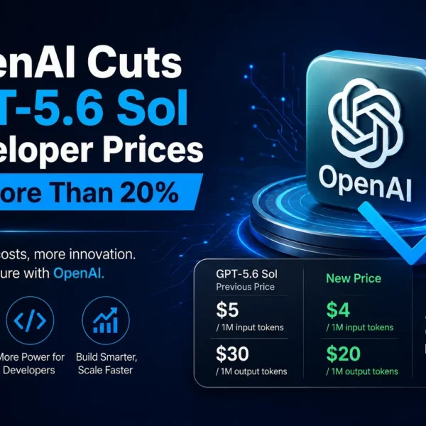 OpenAI Cuts GPT-5.6 Sol Developer Prices by More Than 20%